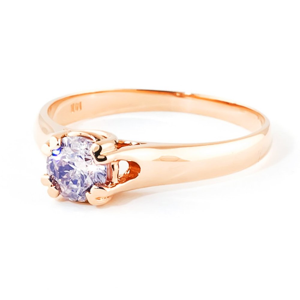 14K. GOLD RING WITH 0.75 CT. J-K. SI-2 DIAMOND - Picture 2 of 6
